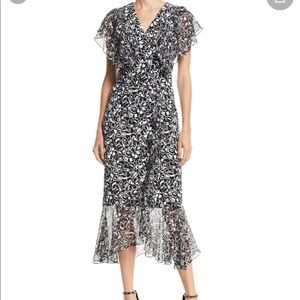 Michael Kors Collection Floral Wrap midi dress